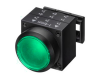 Buton comanda cu indicator luminos, verde, cu