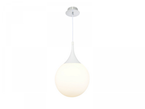 Corp de iluminat susendat Dewdrop - H(min) 490mm, H(max) 1500mm, a&#140;&#128; 300mm , White, 1 X E27 (8W), Metal, Glass, IP20, 1.23kg