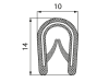 Cheder 1,0-4,0mm ral 9005 rola neagra 10m