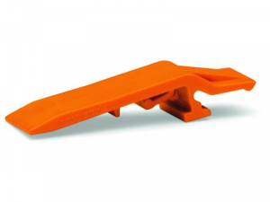 Locking lever; can be snapped on 1-conductor female plugs; 2 poles and more; orange