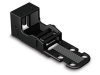 Mounting carrier; for 2-conductor terminal blocks; 221 Series - 4 mmA&sup2;; with snap-in mounting foot for vertical mounting; black