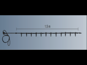 Cordon cu 15LED Albastre cu Cablu Alb 1.5m