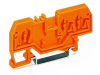 Spacer of same profile; suitable for 3-conductor terminal blocks of horizontal type; orange