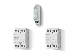Contactor modular - 2 contacte, 25 A, Contactor modular, 25 A, Indicator mecanic + LED, 24 V, C.A. (50/60Hz)/C.C., AgSnO2, Toate contactele ND (normal deschise), Standard