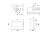 Contor digital kWh 3f, 80A direct, 2tarife, com. Modbus