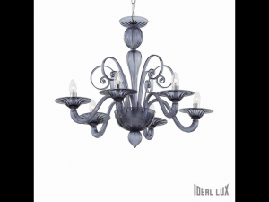 Candelabru Armani, 6 becuri, dulie E14, D:700 mm, H:830/1300 mm, Gri