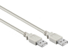 USB 2.0 A-A Cable, A male - A male, Grey, 1.8m