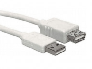 USB 2.0 A-A Extensioncable, A male - A female, Grey, 3m
