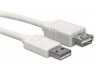 Usb 2.0 a-a extensioncable, a male - a female, grey,