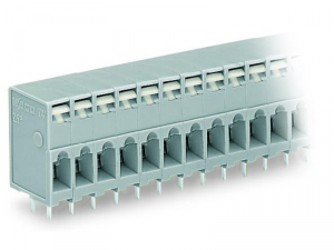 PCB terminal block; push-button; 2.5 mmA&sup2;; Pin spacing 5 mm; 12-pole; CAGE CLAMPA&reg;; 2,50 mmA&sup2;; gray
