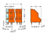 Double-deck PCB terminal block; 2.5 mmA&sup2;; Pin spacing 7.62 mm; 2 x 2-pole; CAGE CLAMPA&reg;; 2,50 mmA&sup2;; orange