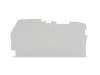 End and intermediate plate; 0.8 mm thick; gray