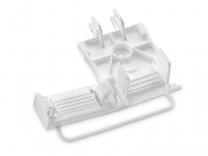 Strain relief plate; for 294 Series; for single strands; 3- to 5-pole; with secured clamp; white