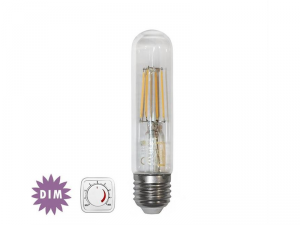 Bec decorativ " tub" transparent cu LED COG dimabil 6W (a&#137;&#136;78w) lumina calda 780lm L 225mm