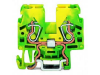 2-conductor ground terminal block; 2.5 mmA&sup2;; lateral marker slots; for DIN-15 rail; CAGE CLAMPA&reg;; 2,50 mmA&sup2;; green-yellow