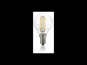 Bec LED Sfera transparent, dulie E14, 4 W - 3000 K, lumina calda