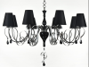 Candelabru intreccio,8 becuri dulie e14, 230v,d.100 cm, h.67 cm,negru