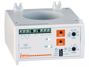 EARTH LEAKAGE RELAY WITH 1 OPERATION THRESHOLD, COMPACT PANEL MOUNT. CT INCORPORATED, 110VAC/DC-240VAC-415VAC