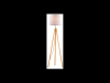 Lampa de podea york, 1 bec, dulie e27, d:480 mm, h:1640 mm, lemn