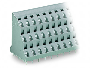 Triple-deck PCB terminal block; 2.5 mmA&sup2;; Pin spacing 7.5 mm; 3 x 2-pole; CAGE CLAMPA&reg;; 2,50 mmA&sup2;; gray