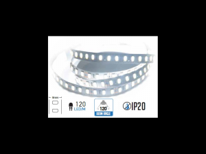 Banda LED - 120 LED-uri/m, alb cald, non-rezistent la apa, 18W/12V