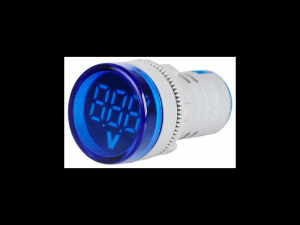 Lampa semnalizare cu Voltmetru digital inclus, Albastru 230V