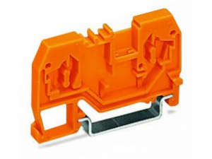 Spacer of same profile; suitable for 2-conductor terminal blocks of horizontal type; orange