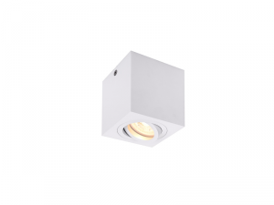 Corp iluminat TAVAN, TRILEDO GU10 Plafonul Luminita, alb interior Montat pe suprafata de lumina Plafon, QPAR51, alb, 10W max,