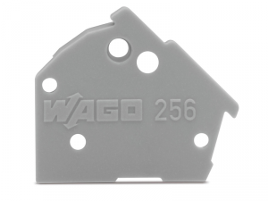 End plate; snap-fit type; 1 mm thick; gray