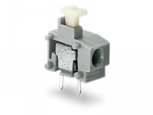 Stackable PCB terminal block; push-button; 1.5 mmA&sup2;; Pin spacing 7.5/7.62 mm; 1-pole; Push-in CAGE CLAMPA&reg;; 1,50 mmA&sup2;; dark gray