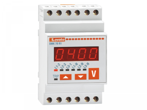 VOLTMETER, trifazat, 3 PHASE tensiune VALUES, 3 PHASE TO PHASE tensiune VALUES, 3 MAX PHASE tensiune VALUES, 3 MAX PHASE TO PHASE tensiune VALUES, 3 MIN PHASE tensiune VALUES, 3 MIN PHASE TO PHASE tensiune VALUES. RELAY OUTPUT WITH CONTROL AND PROTECTION