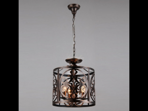Lampa suspendata  House Rustika,3 x E14, 230V, D.36cm,H.43 cm,Maro inchis