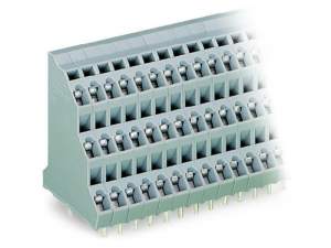 Triple-deck PCB terminal block; 2.5 mmA&sup2;; Pin spacing 5 mm; 3 x 6-pole; CAGE CLAMPA&reg;; 2,50 mmA&sup2;; gray