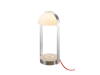 Veioza, BRENDA lampa de masa, cu LED-uri, 3000K, alb / argintiu, WL USB, 5.4W,