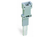 Test plug module; modular; suitable for all WAGO 280 and 780 Series rail-mounted terminal blocks with jumper slots in the current bar; gray