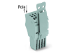 1-conductor female plug; strain relief plate; 1.5 mma&sup2;; 4-pole;