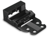 Mounting carrier; for 5-conductor terminal blocks; 221 Series - 4 mmA&sup2;; with snap-in mounting foot for horizontal mounting; black