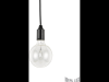 Pendul Edison, 1 bec, dulie E27, D:110mm, H:450/1300mm, Negru