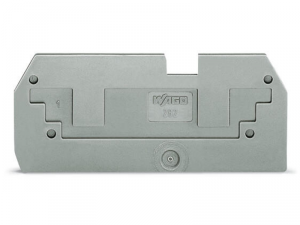 Step-down cover plate; 1 mm thick; in connection with 2-conductor 282-901 terminal blocks; gray
