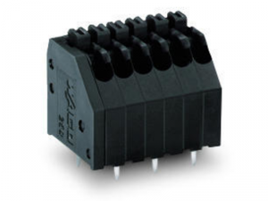 THR PCB terminal block; push-button; 0.5 mmA&sup2;; Pin spacing 2.5 mm; 7-pole; Push-in CAGE CLAMPA&reg;; 0,50 mmA&sup2;; black