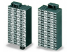Matrix patchboard; 48-pole; Marking 1-48; Colors of modules: gray/white; Module marking, side 1 and 2 vertical; 1,50 mmA&sup2;; dark gray
