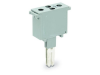 Component plug; for carrier terminal blocks; 2-pole; with LED and recovery diode; 5 mm wide; gray