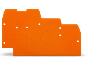 End and intermediate plate; 1 mm thick; for triple-deck terminal blocks; orange