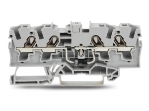 Component terminal block; 4-conductor; with diode 1N5408; anode, right side; for DIN-rail 35 x 15 and 35 x 7.5; 4 mmA&sup2;; Push-in CAGE CLAMPA&reg;; 4,00 mmA&sup2;; gray