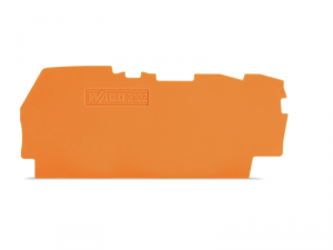 End and intermediate plate; 0.8 mm thick; for 3-conductor terminal blocks; orange