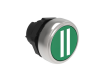 Push buton , diametru, WITH SYMBOL A&#152;22MM PLATINUM SERIES, FLUSH, II / GREEN