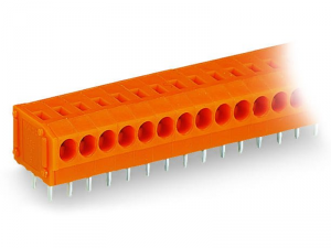PCB terminal block; 1.5 mmA&sup2;; Pin spacing 3.81 mm; 5-pole; PUSH WIREA&reg;; 1,50 mmA&sup2;; orange