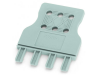 Strain relief plate; 4-pole; for 8 mm wide terminal blocks; gray