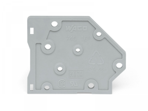 End plate; snap-fit type; light gray