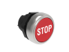 Push buton , diametru, WITH SYMBOL A&#152;22MM PLATINUM SERIES, FLUSH, STOP / RED